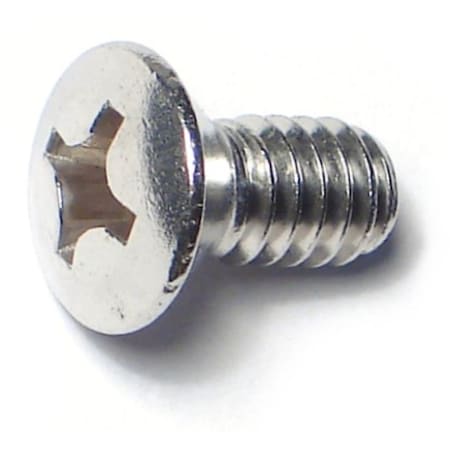 Midwest Fastener 1/4"-20 x 1/2 in Phillips Oval Machine Screw, Plain 18-8 Stainless Steel, 20 PK 79607